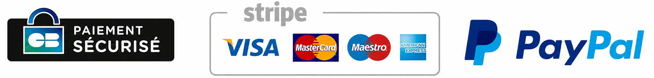 Sécurisé par PayPal et Stripe
